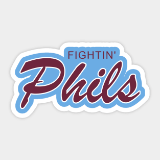Retro Fightin' Phils Powder Blue Baseball Phillies Sticker